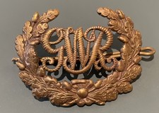 Rare GWR Great Western Railway Senior Staff Metal Cap Script  Badge.
