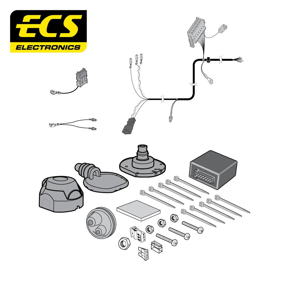 Towbar Wiring Kit 7 Pin AUDI A4 Saloon January 2005 - December 2007 AU037B1U