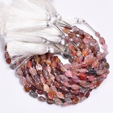 Natural Multi Spinel Gemstone Tumbled Smooth Beads 5X4 11X6 mm Strand 7" UGB-579