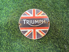 Porcelian Triumph Enamel Sign Size 6x6 Inches