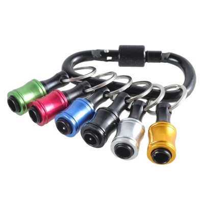 6Pcs 1/4inch Hex Shank Screwdriver Bit Holder Keychains Extension Rod Replace