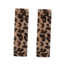 2 Pack Seat Belt Cover Pad, Cute Plush Seatbelt Covers 2 PCS Leopard Print