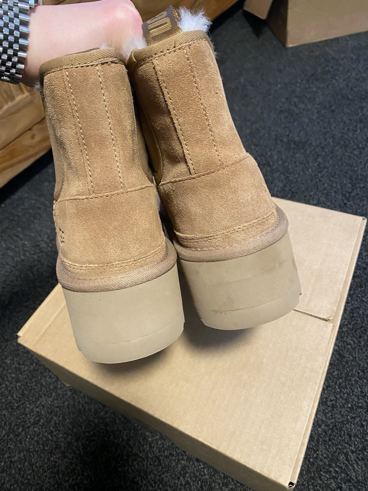 UGG Neumel Platform Chelsea Boots Uk Size 5  Sold Out Everywhere image 3