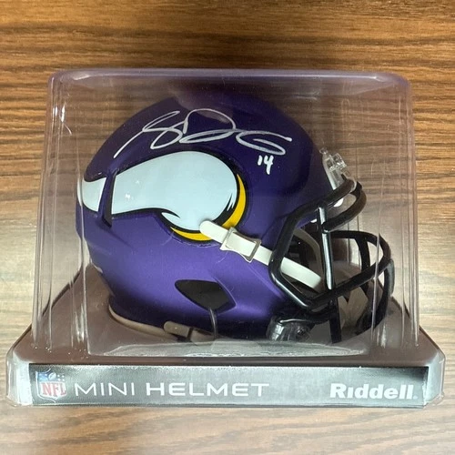 Sam Darnold Autographed Mini Football Helmet Fanatics Certified Vikings 🔥🔥🔥