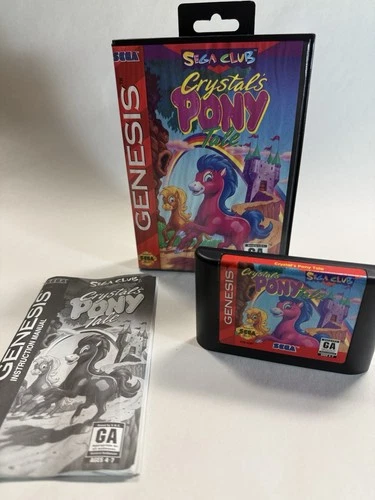 Sega Genesis Crystal’s Pony Tale CIB Vintage Game Complete 1994 Tested
