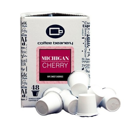 Michigan Cherry Coffee Pods by Coffee Beanery | 48ct Bulk Medium Roast Arbica...