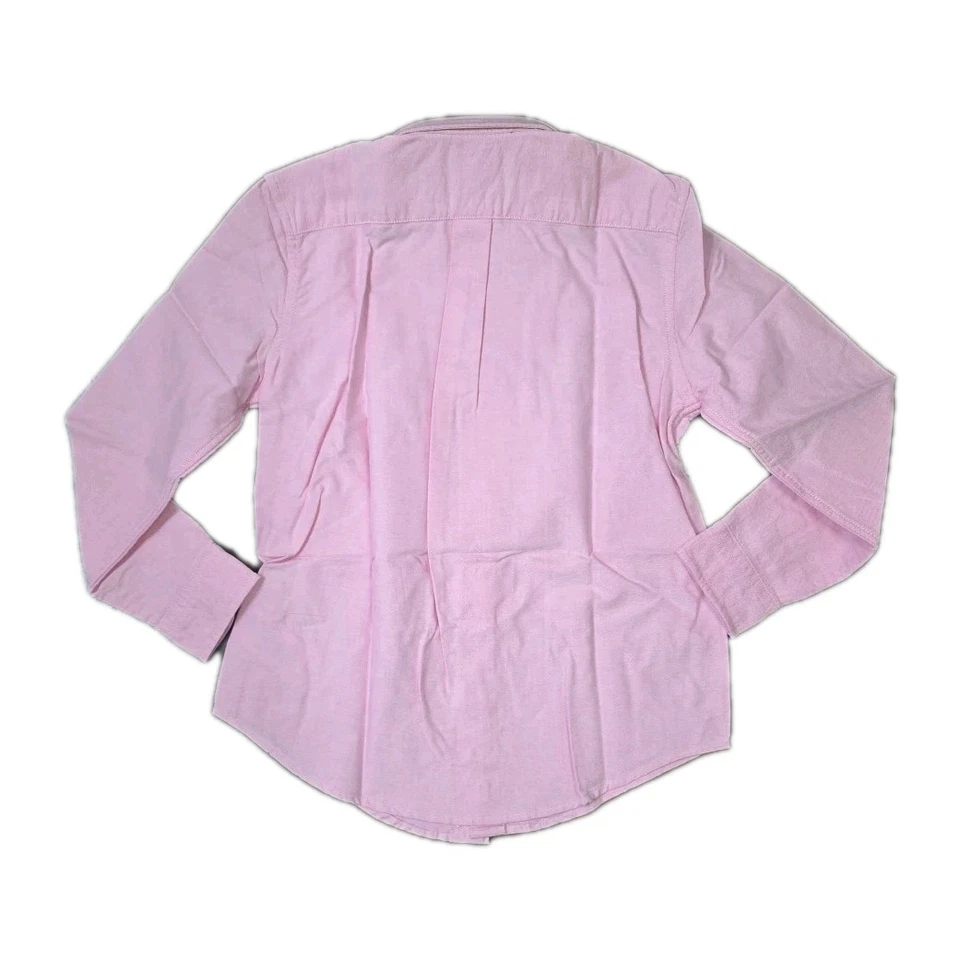 Camisa Polo Ralph Lauren Calce Ajustado Cambray Abotonada Rosa Niños Talla 7 Foto 2 de 4