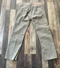 Levi's 505 Beige Corduroy Pants 505-3825 Vintage W34 L29.5 Regular Fit