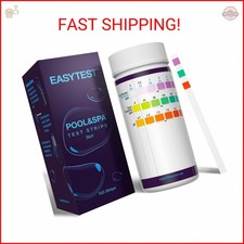EASYTEST Pool and Spa Test Strips, 150 Strips Pack for Hot tub-Test pH,Total Alk