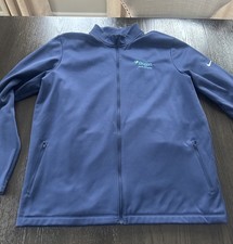 Men  s NIKE Full-Zip Fleece Lined Lightweight Coat Jacket  Size XL  Navy  Logo