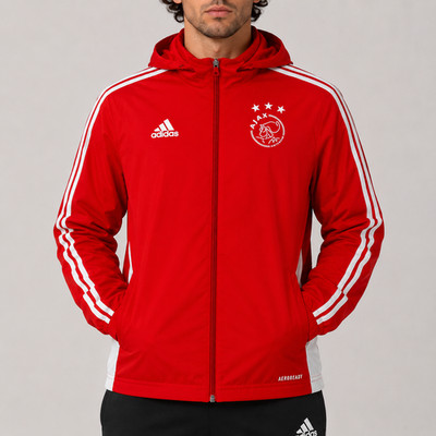 Adidas Ajax Amsterdam Herren Trainingsjacke Gr. L Rot Vintage Windbreaker Sport