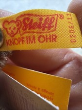 Vintage Steiff Miniature Teddy Bear 3" 0206/11 Austria With Button and Tags