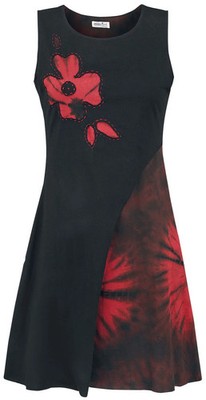 Innocent Mittellanges Kleid Damen Maya Dress schwarz/rot