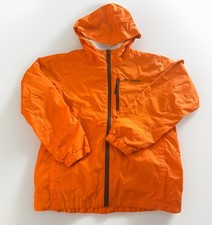Columbia Size M 10/12 Youth Orange Youth Windbreaker Jacket/ Hood Preowned