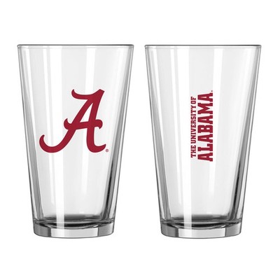 Alabama Crimson Tide 16oz Gameday Pint Glass Logo Brands 102-G16P-1