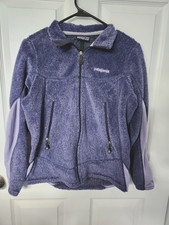 Patagonia Polartec R1 Full Zip Fleece Jacket Womens Small Purple Made in USA
