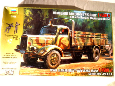 1/35 Zvezda German Mercedes Benz 4X4 L 4500A Heavy Cargo Truck Schwerer LKW#3596