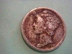 1920 D Mercury Dime worn edges album filler  , actual coin in photo