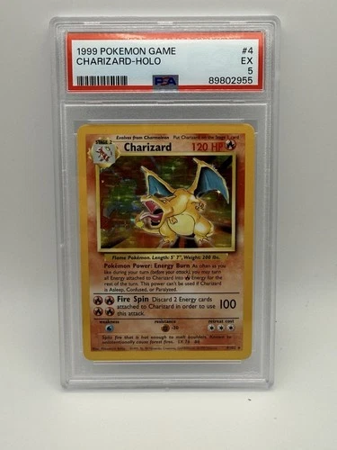 1999 Pokemon Charizard Holo Base Unlimited PSA 5 04/102 #4