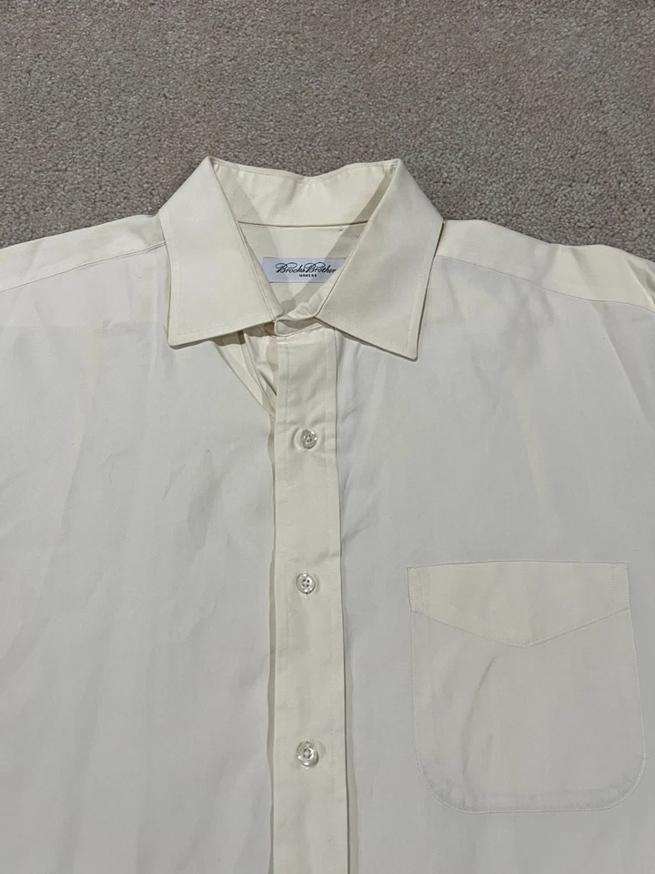 Camisa Brooks Brothers Para Hombres 16.5 36/37 Fabricantes Hecha en EE. UU. Oxford Ocbd Vestido Trabajo Foto 2 de 4