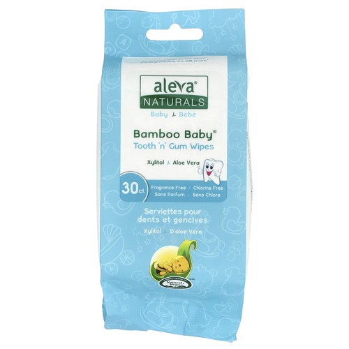 Bamboo Baby®, Tooth 'n' Gum Wipes, Fragrance Free, 30 Wipes