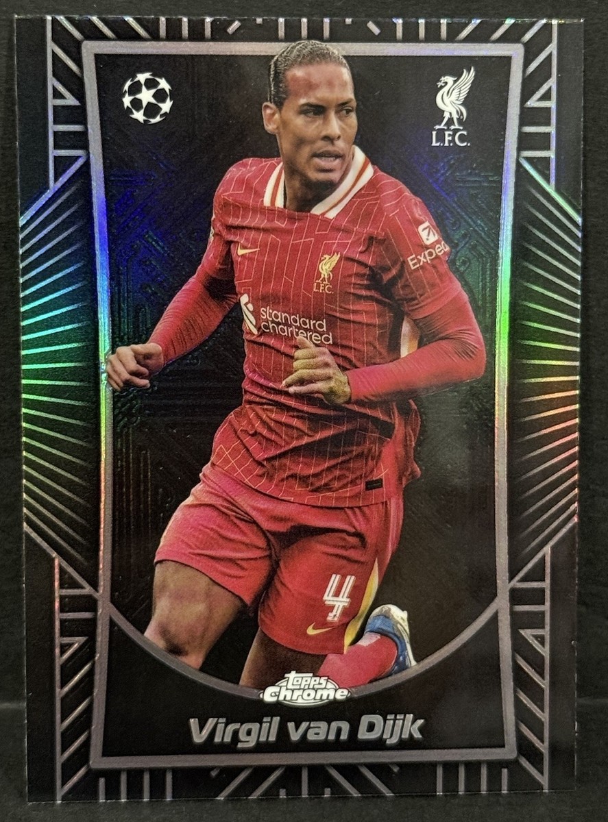 2024-25 Topps Chrome UCC Liverpool Virgil Van Dijk Shadow Etch