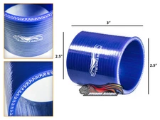 2.5" Silicone Hose/Intake/Intercooler Pipe Straight Coupler BLUE For Eagle/Geo