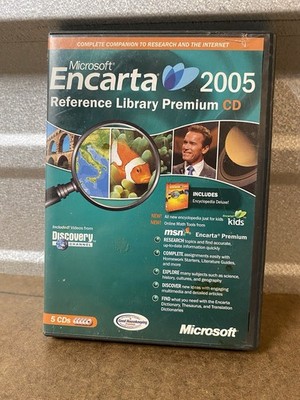 Microsoft Encarta 2005 Reference CDs Code Not Included