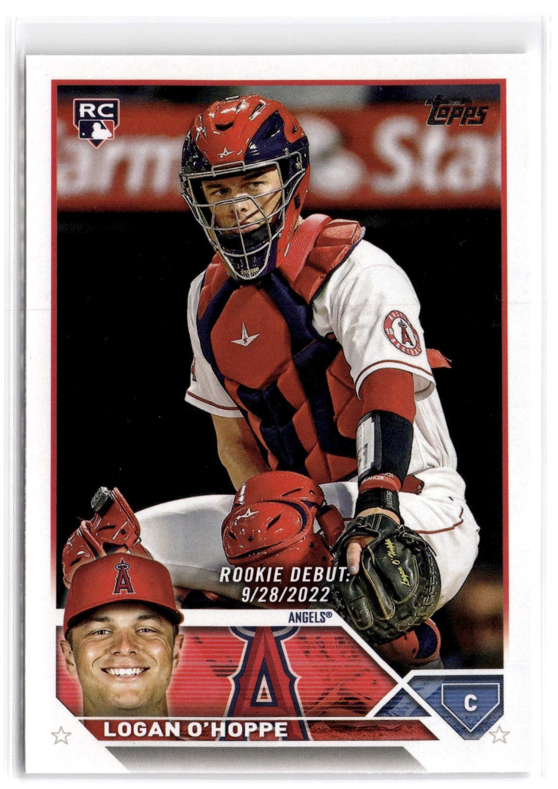 2023 Topps Update Logan O'Hoppe #US93 Rookie Debut Los Angeles Angels