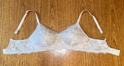 Third Love, All Day Embroidered Lace Overlay Wireless Bra Taupe, L/G (36B-C 1/2)