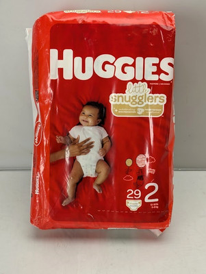 Pack of 29 Huggies Diapers, Little Snugglers Disney Baby Diaper Size 2 12-18 lbs