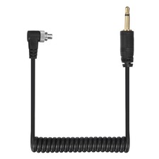 3mm to Male Flash PC Sync Cable with Screw Lock 2.5mm 2P to PC, Black