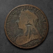 1897 🇬🇧 Great Britain Penny Victoria, Free Shipping!