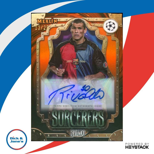 Rivaldo #SA-RI 2023 Topps Merlin UEFA Sorcerers Autograph card