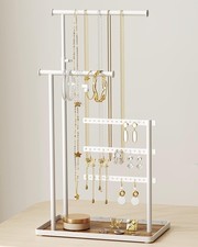 Jewelry Holder Organizer Stand Adjustable Tall 17.5" Max Display and Storage