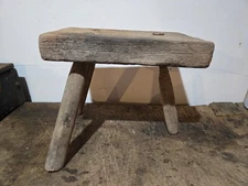 Antique Primitive 3 Leg Milk Stool
