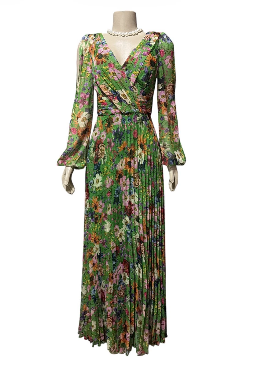 green emerald velvet dress Floral Wedding Guest Dress: Betsy & Adam A27102 Black/Red / 0 main image 0
