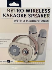 Aiwa Retro Wireless Karaoke Speaker 2 Microphones