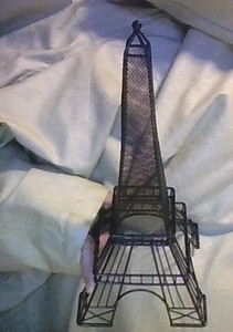 Eiffel Tower Black Metal 13.5" Model Paris France French Country Chic Home Decor