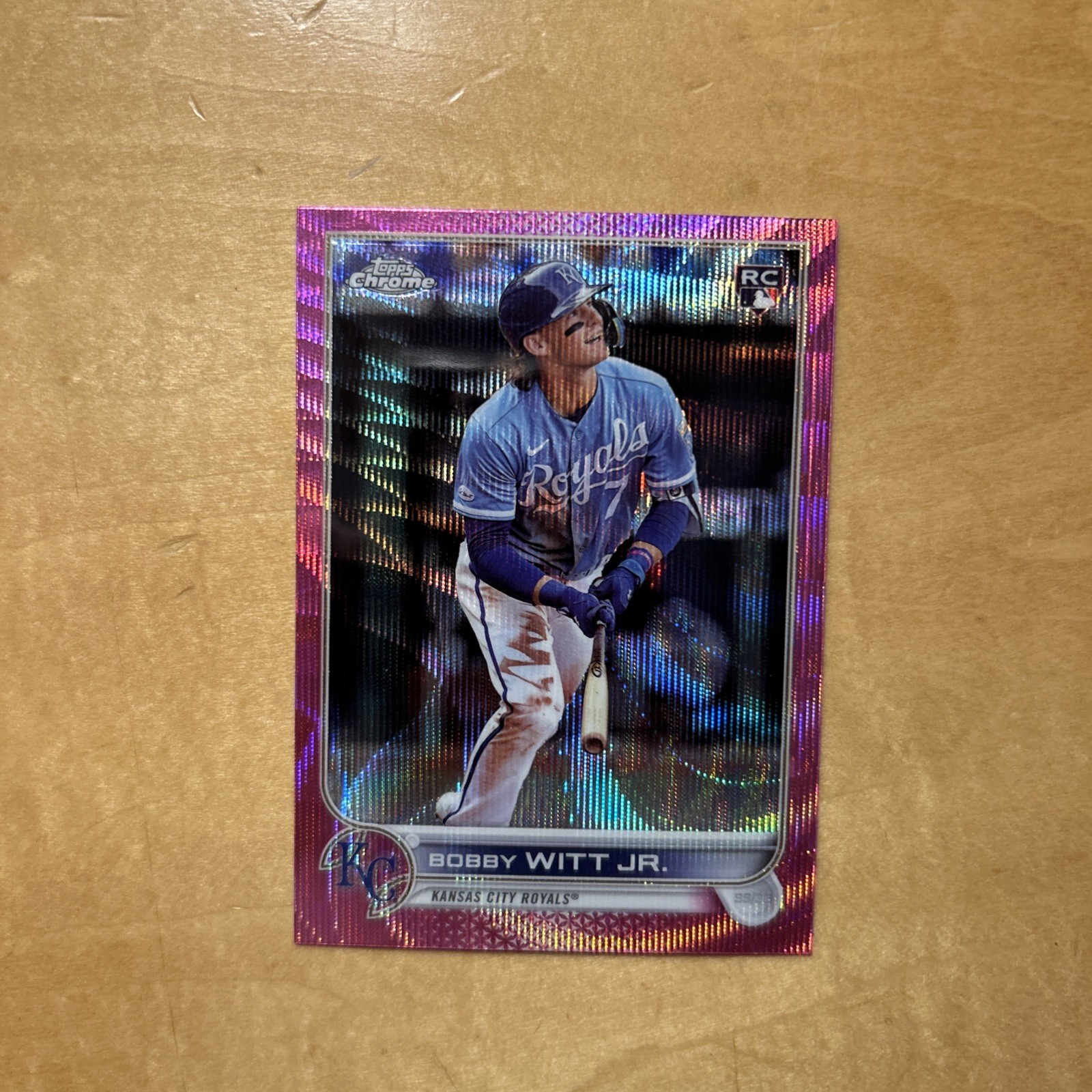 2022 Topps Chrome Update Series - Bobby Witt Jr. #USC35 Pink Wave Refractor (RC)