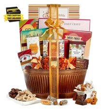 Gift Basket Holiday Thanksgiving Gifts for Women, Men, Families, Christmas, Teac