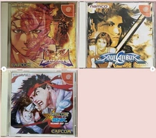 Moero! Justice Gakuen Capcom vs. SNK Sould Galibur set of 3 Dreamcast Sega