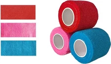 3 Pack 2 Inches Self Adhesive Bandage Wrap Vet Wrap for Pets, Stretch Self Adher