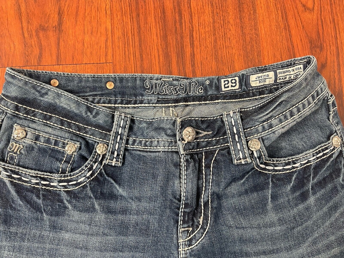 Miss Me Jeans Womens Size 29 boot blue Studeed Design Miss Me Jeans Womens Size 29 boot blue Studeed Design