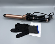1 1/4 Inch Extra Long Barrel Curling Iron, Ceramic Tourmaline Rose Gold/Black