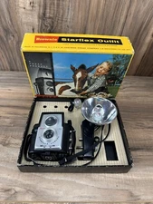 Vintage Kodak Brownie Starflex Camera Outfit with Original Box For Parts/Display