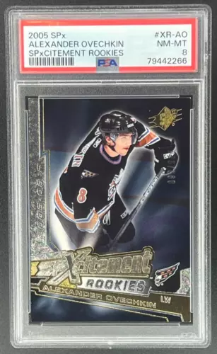 2005-06 UD Spx Alexander Ovechkin SPXcitement Rookie RC Card /999 PSA 8 #XR-AO