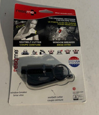 RESQME 2-in-1 98730 Safety Tool with Key Ring, Black