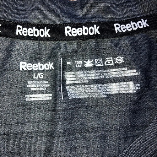 Reebok Workout Cross Fit Dark Gray Shirt Mens Size Large - Afbeelding 2 van 12