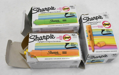 Sharpie Accent Tank Style Highlighter Chisel Tip Yellow Orange Green 36 Pack